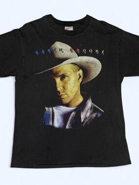 1996 Garth Brooks Fresh Horses World Tour Hanes Beefy-T Single Stitch Large